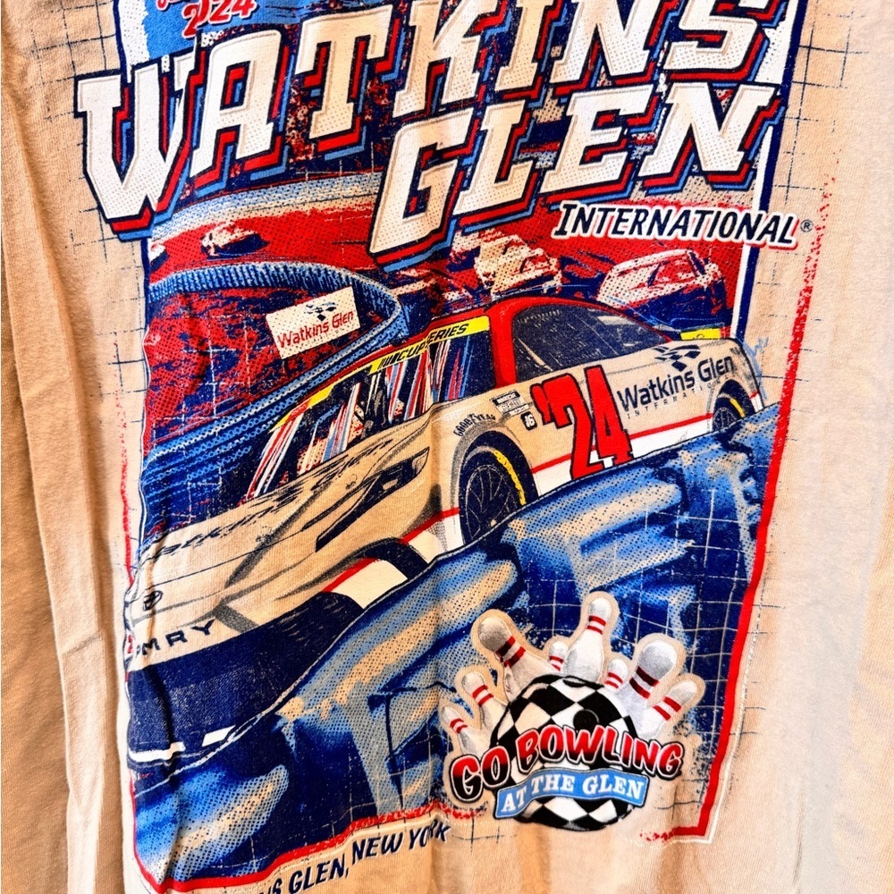 Nascar Watkins Glen Beige Racing Tee - Picture 4 of 6